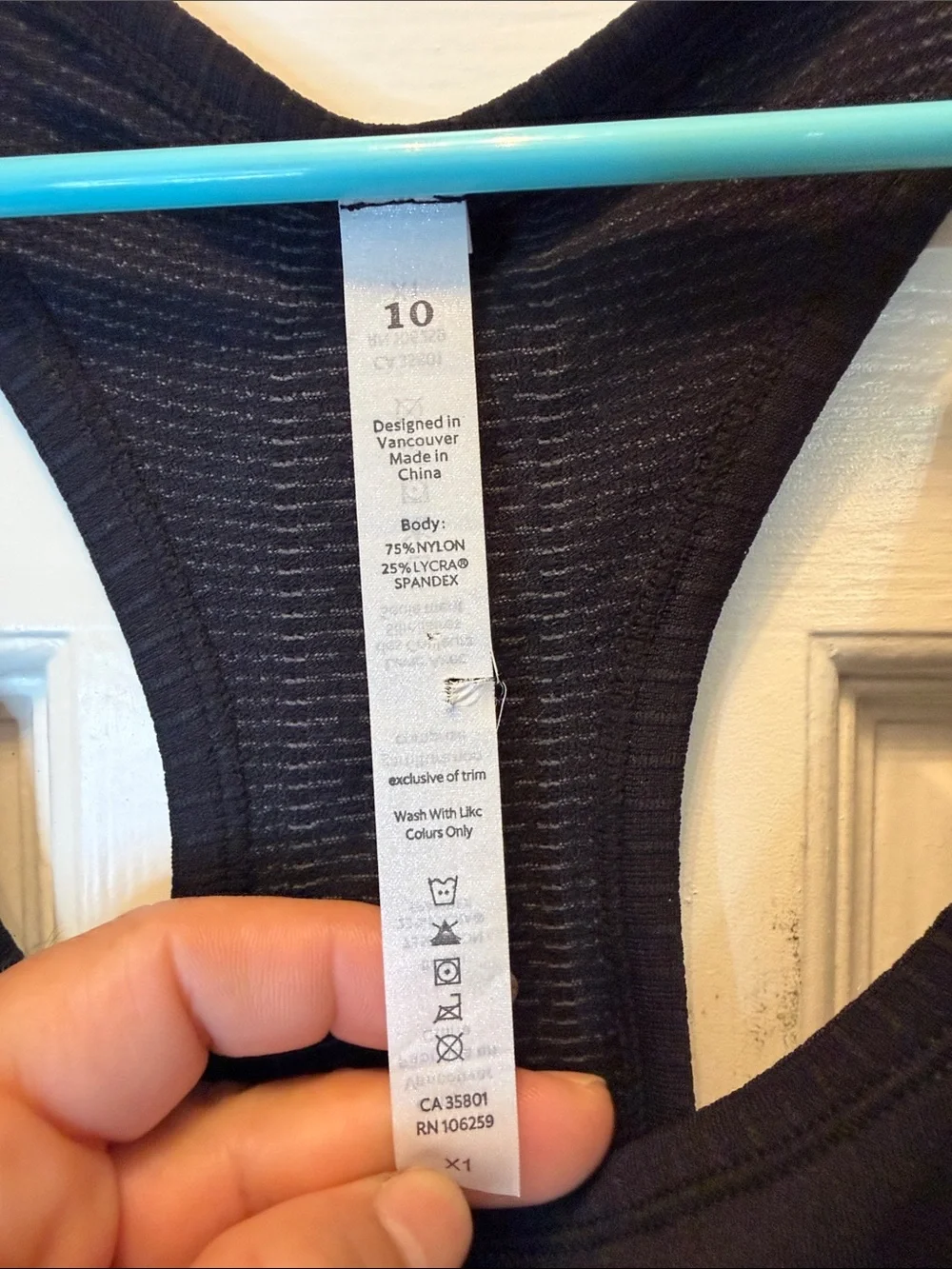 lululemon athletica Black Racerback Tank Top